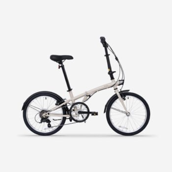 Folding Bike Tilt 120 ADJ 20 Inch 6-Speed Compact Folding Bicycle – Beige