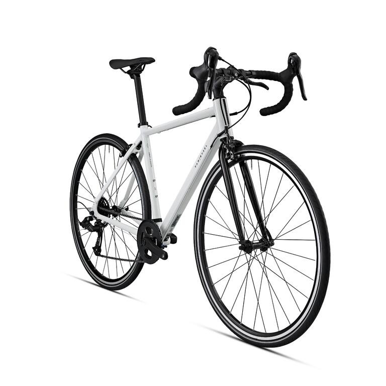 Easy Road Bike 8-Speed Performance Bicycle with Rim Brakes – White