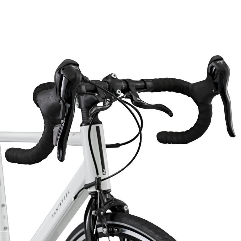 Easy Road Bike 8-Speed Performance Bicycle with Rim Brakes – White