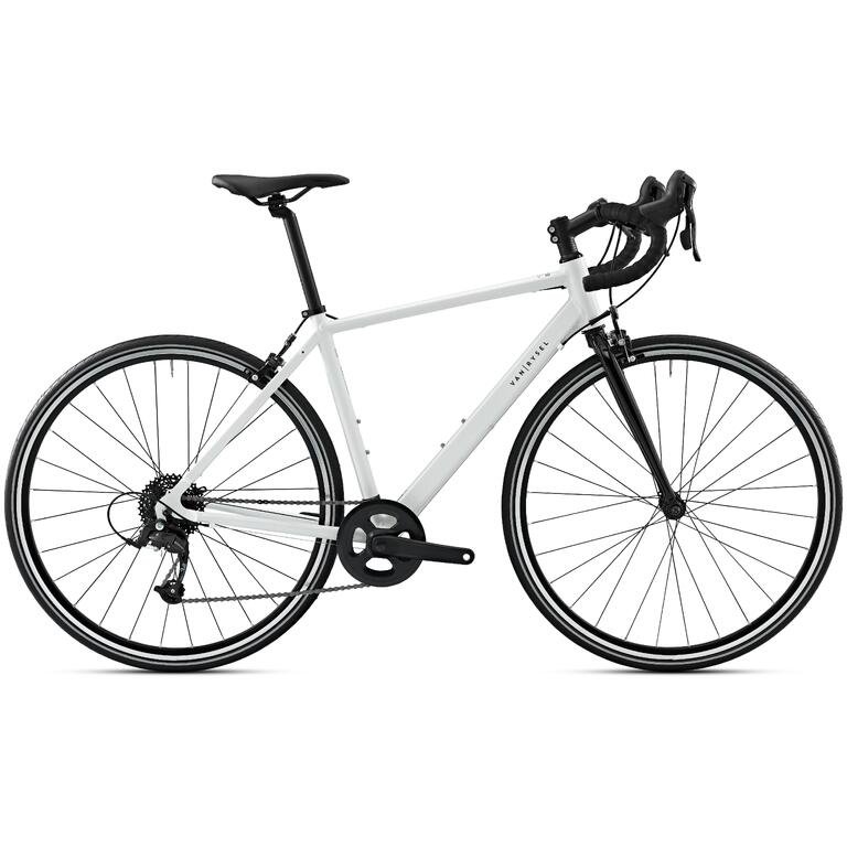 Easy Road Bike 8-Speed Performance Bicycle with Rim Brakes – White